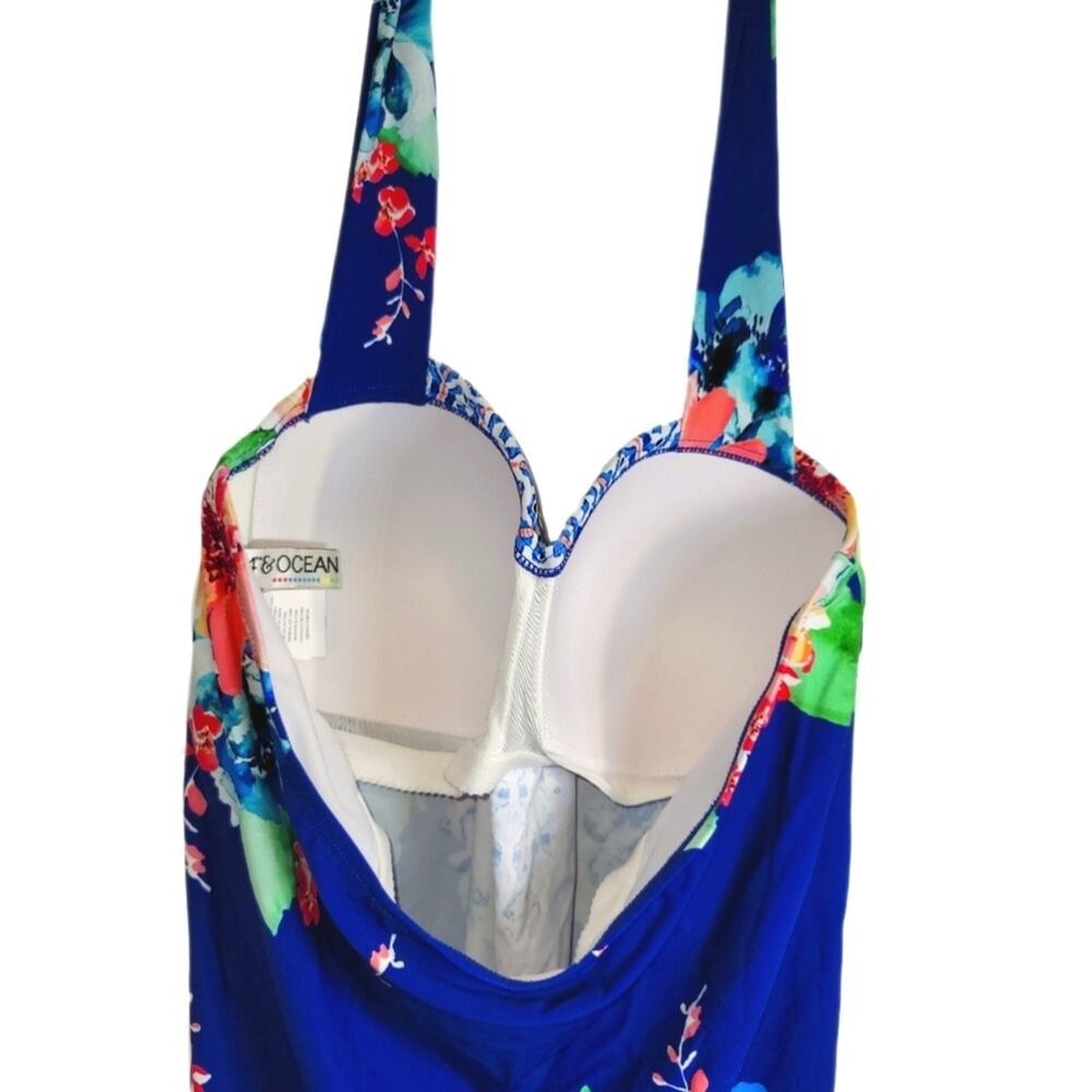 24th & Ocean Tankini Swimsuit Womens L XL Separates Halter Top Bottom New - Picture 6 of 16